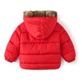thumbnail image 2 of URMAGIC Toddler Kid Little Girl Boy Ear Hooded Puffer Jacket Fleece Thickness Coat, 2 of 8