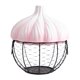 thumbnail image 2 of Soporte para huevos, cesta para huevos, suministros de cocina, cesta de almacenamiento de hierro tejido para jengibre y , soporte de cerámica, para Rosa, 2 of 8