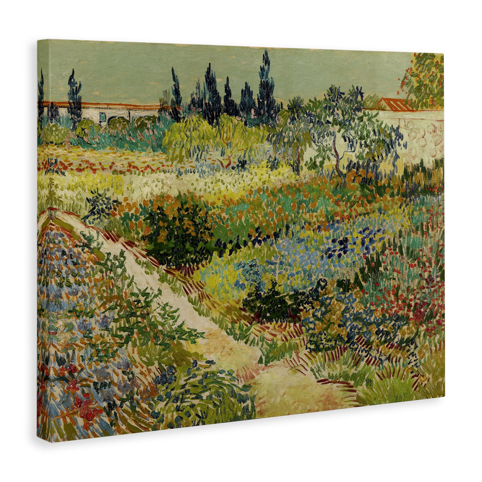 Stupell Industries Van Gogh Garden at Arles Landscape & Nature Painting Wrapped Canvas Art Print Wall Art, 30 x 24