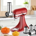 thumbnail image 7 of Stainless Steel Slicer Shredder Attachment for KitchenAid Stand Mixer, Cheese Grater Attachment for KitchenAid, Salad Maker, Grinding Powder, Dishwasher Safe with 4 Blades by InnoMoon, 7 of 7