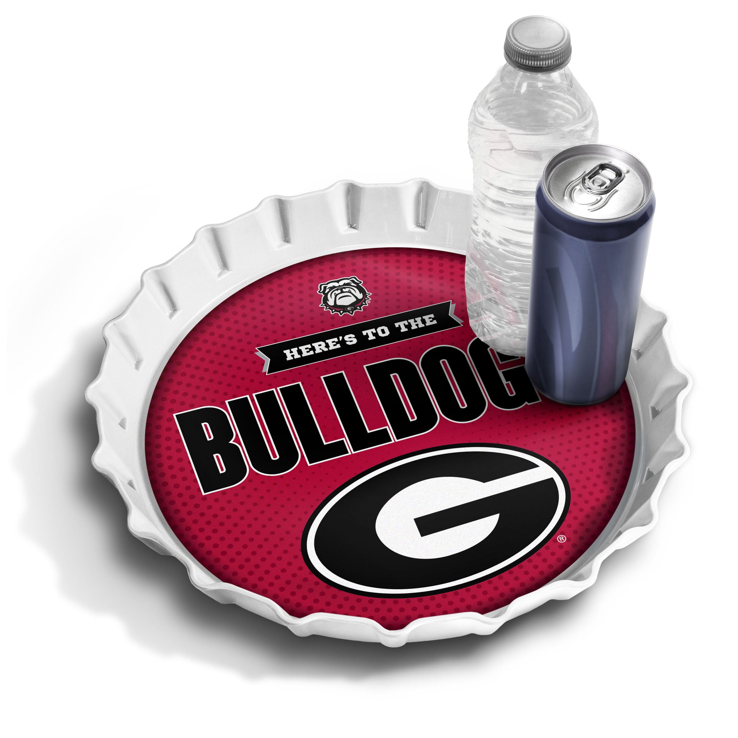 YouTheFan NCAA Georgia Bulldogs Bottle Cap Serving Tray