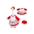 thumbnail image 3 of Porch Goose christmas Outfits,Winter Yard Goose Statue Dress‑Up Set, Xmas Maid Lace Apron Costume with Matching Hat for 19 Inch Front Porch Goose Decor, 3 of 7