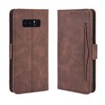 thumbnail image 1 of Case for Samsung Galaxy Note 8 Cover Adjustable Detachable Card Holder Magnetic closure Leather Wallet Case - Brown, 1 of 5
