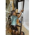 thumbnail image 6 of Three kids on a ladder Bronze Statue -  Size: 24"L x 22"W x 94"H., 6 of 14