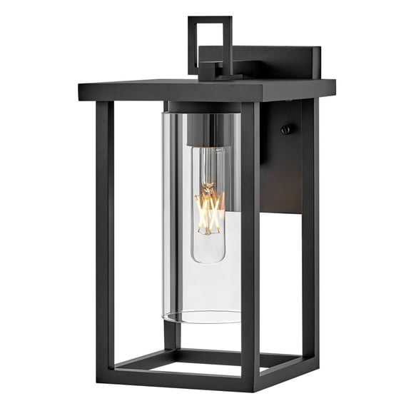 81420BK Lark Mateo - 10W 1 LED Small Outdoor Wall Lantern-13 Inches Tall and 7 Inches Wide