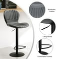 thumbnail image 3 of Accreate Set of 4 Adjustable Modern Swivel Bar Stools with High Backrest - Stylish Counter Chairs, 3 of 7