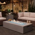 thumbnail image 1 of Naga Bahna 2-Piece Propane Fire Pit Table Set w Tank Table, 56-Inch Outdoor Gas Fire Table 50,000BTU– Modern Rectangle Firepit for Patio, Garden, and Backyard, 1 of 7