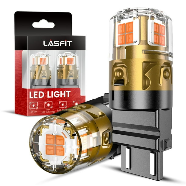 Bombillas LED de señal de giro LASFIT 3157 de color amarillo ámbar para Tacoma Ram