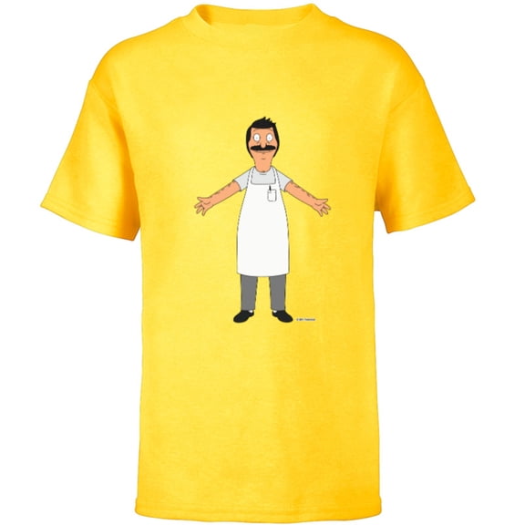 Bob’s Burgers Bob Belcher Hug - Short Sleeve T-Shirt for Kids - Customized-Yellow