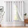 thumbnail image 1 of Cortinas JINCHAN de lino con forro 183x127 cm Blanco juego de 2 paneles, 1 of 7