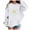 White, variant on Emitonse Toddler Baby Boy Girl Clothes Kids Hoodie Print Girls Basic Long Sleeve Drawstring Sweatshirt Black,Size 7-8 Years