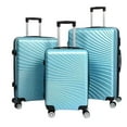 thumbnail image 1 of 3-Piece ABS Hard Shell Luggage Set, 20"/24"/28" Suitcases with Spinner Wheels, Anti-Scratch & Built-In Lock, 1 of 4