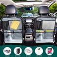 thumbnail image 5 of Iauyy 2-in-1 Car Kick Mats Back Seat Protector, 6 Large Storage Pockets , Universal Car Seat Back Protectors Kick for SUV & Sedan 25x18in,The Cute Grey Snowman Toy, 5 of 6