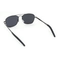 thumbnail image 4 of Mens Classic Rectangle Officer Air Force Pilot Metal Sunglasses Gunmetal - Black, 4 of 4