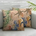 thumbnail image 3 of Qinduosi Ocean Nautical Theme Throw Pillow Covers Set of , Turtle Starfish Pillow Cushion Cases, Vintage Home Decor for Outdoor Sofa Bedroom Car Colorful, 3 of 5