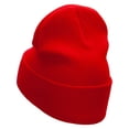 thumbnail image 2 of Vacation Time Embroidered 12 Inch Long Knitted Beanie - Red OSFM, 2 of 5