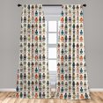 thumbnail image 5 of Ambesonne Robot Curtains, Super Robot, Pair of 28"x84", Multicolor, 5 of 5