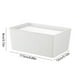 thumbnail image 4 of Caja de plástico blanca con tapa | Organizador doméstico de 17,5 x 13 x 8 cm para juguetes, aperitivos y maquillaje | Cesta para cocina, baño y escritorio, 4 of 5