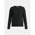 thumbnail image 5 of Time and Tru Women's Chenille Cable Knit Crewneck Sweater, Midweight, Sizes XS-XXXL, 5 of 5
