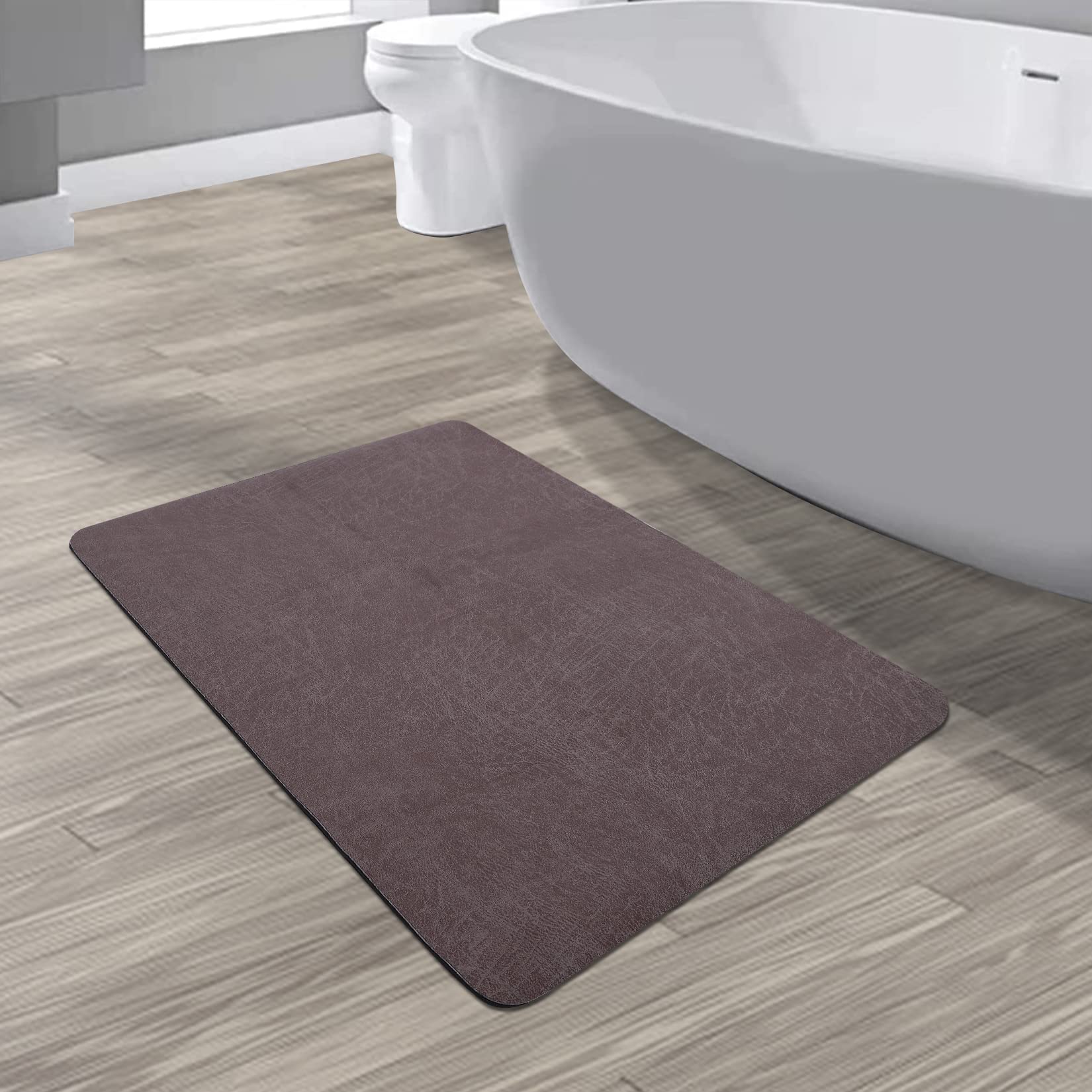 Kitsin Bath Mat Rug, Thin Under Door Bathroom Floor Mats, Rubber Non