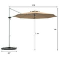 thumbnail image 2 of Gymax 11Ft Patio Offset Hanging Cantilever Umbrella w/ 360° Tilt Base Beige, 2 of 10