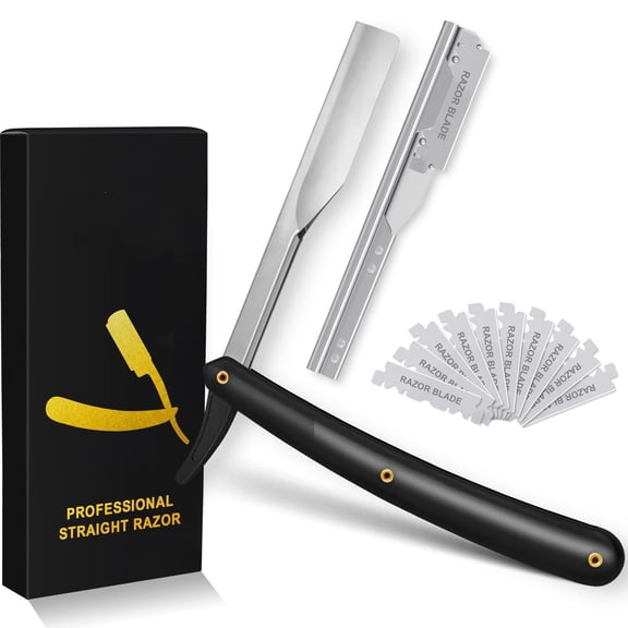 Solargess Professional 20 Straight Razor Blades with Shavette, Straight Razors for Men Navajas para Barbero Close Shaving