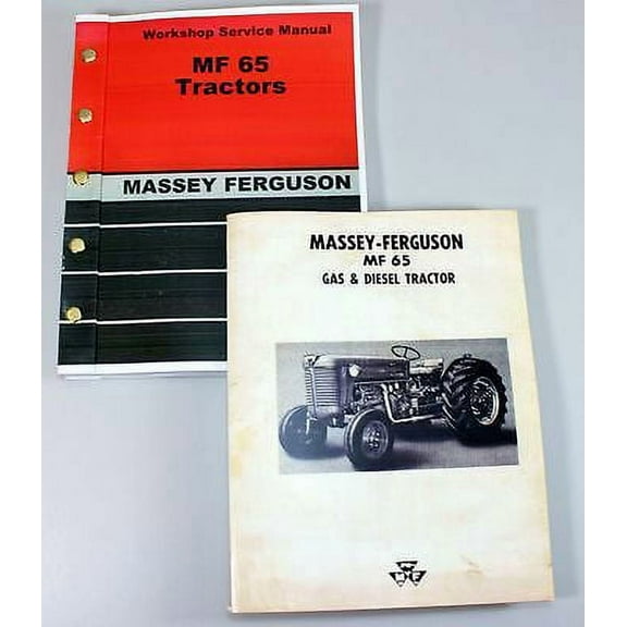 Set Massey Ferguson Mf 65 Tractor Tractor Service Repair Owners Operators Manual