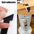 thumbnail image 3 of 10PCS Self Adhesive On Wall Mounted Desk Reusable T-Type Cable Cord Organizer Nylon Hook Loop Wrap Bundle Data Cable Tie Wire White-10PCS 28X90mm, 3 of 6