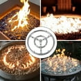 thumbnail image 6 of 8 Piece Stainless Steel Propane Gas Fire Pit Kit with 18 inch Jet Fire Pit Burner Ring, 12 inch Brazier Burner with Nozzle, 6 of 7
