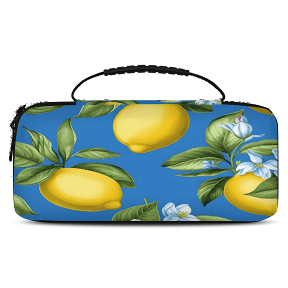 Herdesigns Green Yellow Lemon Carry Case Compatible with Nintendo Switch 2, with 20 Game Card Slots, Fruit Portable Travel Carrying Case Pouch for Accessories & Games
