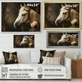 thumbnail image 4 of Designart "Majestic Duality White Beige Horse" Animals Floater Framed Canvas Art Print, 4 of 7