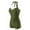 Army Green, variant on Staron Women's One Piece Swimsuit Vintage High Waisted Ruffle Bikini V Neck Adjustable Straps Floral Print Beach Vacation Pool Party Bathing Suit, White S