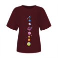 thumbnail image 4 of Women's Short Sleeve T-shirt Women'S Spring Round Neck Printed Loose Casual Short Sleeve T Shirt,Red Women's Short sleeve T-shirt XXL, 4 of 5