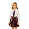 thumbnail image 3 of WOYY Plaid Pleated School Skirt for Girls Preppy Skirt with Built-In Shorts, Sizes 9-18, 3 of 3