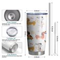 thumbnail image 6 of 20 Oz Dachshund Sport Coffee Tumbler Double Wall Insulated Stainless Steel Water Bottle | Metal Reusable Thermoses Flask with Cup Cap | Leak & Sweat Proof with Anti-Dust Lid, 6 of 7