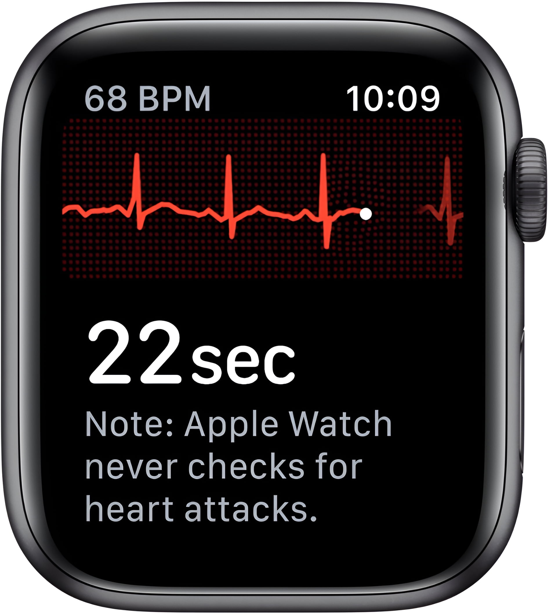 Restored Apple Watch Series 5 44mm GPS Cellular LTE Aluminum Space Gray Black Sport Band (Refurbished)