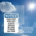 thumbnail image 6 of (2 Pack) Food Prep Sink Only A Basin Should OSHA Notice Sign 5 Inch X 3.5 Inch Vinyl Label Decal Sticker Weather Resistant, UV Protected for Workplace, Business, and Construction Site,, 6 of 7