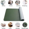 thumbnail image 7 of HofferRuffer Desk Pad, 31.5" x 15.8" Desktop Waterproof Protector Mat for Keyboard and Mouse, Dual Side Use Leather Non Slip Desk Mat for Office and Home (Green+grey), 7 of 7