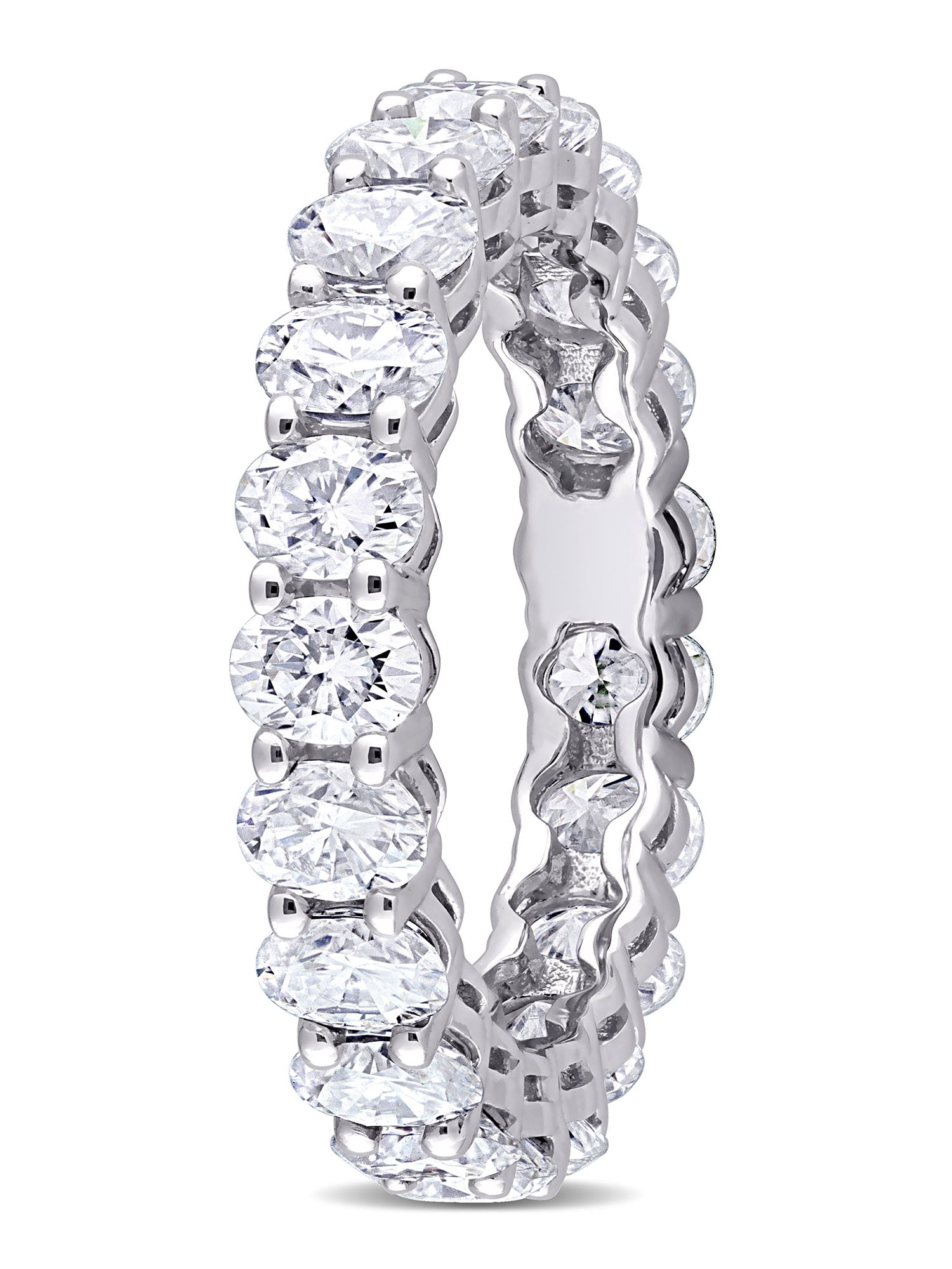 4 Carat T.G.W. Dew Created Moissanite 14kt White Gold Oval Anniversary Band