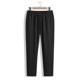 thumbnail image 5 of Pantalones largos para hombre, color liso, informales, a la moda, con cintura elástica, holgados, de pierna ancha, rectos, de poliéster, 5 of 6