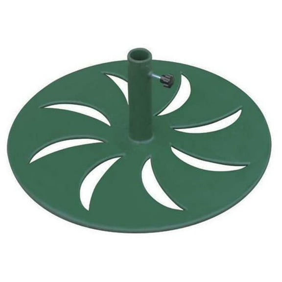 Outdoor Umbrella Base,Round,Green 4HUW7