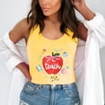 thumbnail image 3 of Teach Apple Watercolor - Racerback Tank, 3 of 6