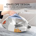 thumbnail image 4 of Yayeee Pillowcase Standard Size Set of 2 Satin Wrinkle Resistant Pillow Case, Orange Snow Houses, 4 of 7