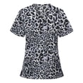 thumbnail image 2 of PENGXIANG Blouse d'Uniforme de Travail à Manches Courtes Col en V pour Femmes, 2 of 3