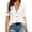 White, variant on Short Sleeve Women V-neck Solid Button Down Knit Cardigan Tops
