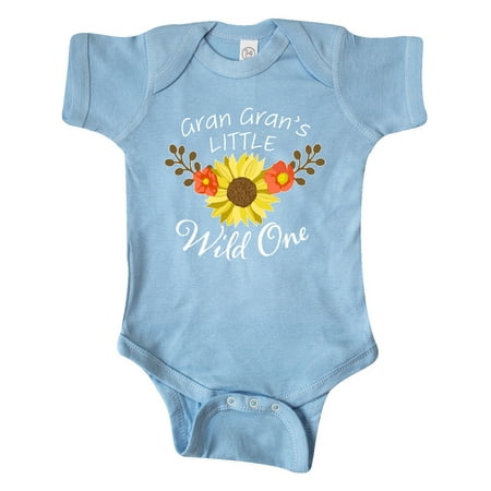 

Inktastic Gran Gran s Little Wild 1 with Beautiful Sunflower Gift Baby Boy or Baby Girl Bodysuit