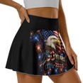 thumbnail image 5 of HELLHERO Built-in Shorts Athletic Skort, Eagle 250 Years Built-In Safety Shorts 2 Side Pockets Tennis Skirt for Outing Yoga Daily Wear, 5 of 10