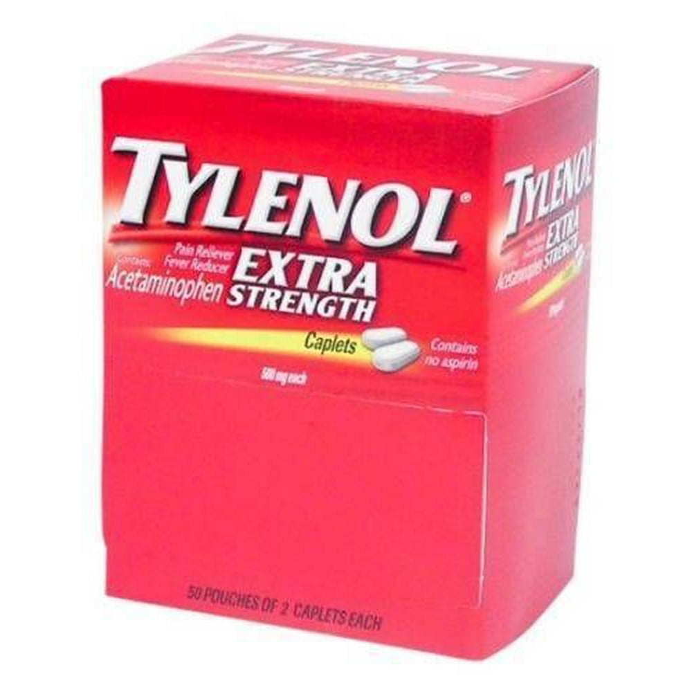 Tylenol Extra Strenght Acetaminophen Pain relief 100 Caplets MS70470