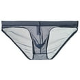 thumbnail image 2 of HVOBTTY Mens Fashion Classic Briefs, Everyday Comfortable Briefs for Men, Men's Casual Solid Color Mesh Breathable Seamless Thin Fitted Breathable Briefs Blue, M, 2 of 3
