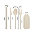 thumbnail image 3 of Meitianfacai Travel Utensils With Case, Portable Camping Cutlery Set, Reusable Flatware Tableware for Lunch, Include Knife Spoon Fork Chopsticks, 3 of 7